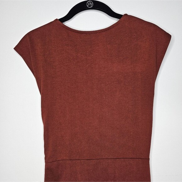 Kourt Anthropologie Sheath Dress Cutout Cap Sleeve Side Slit Special Ocassion XS - Picture 9 of 11